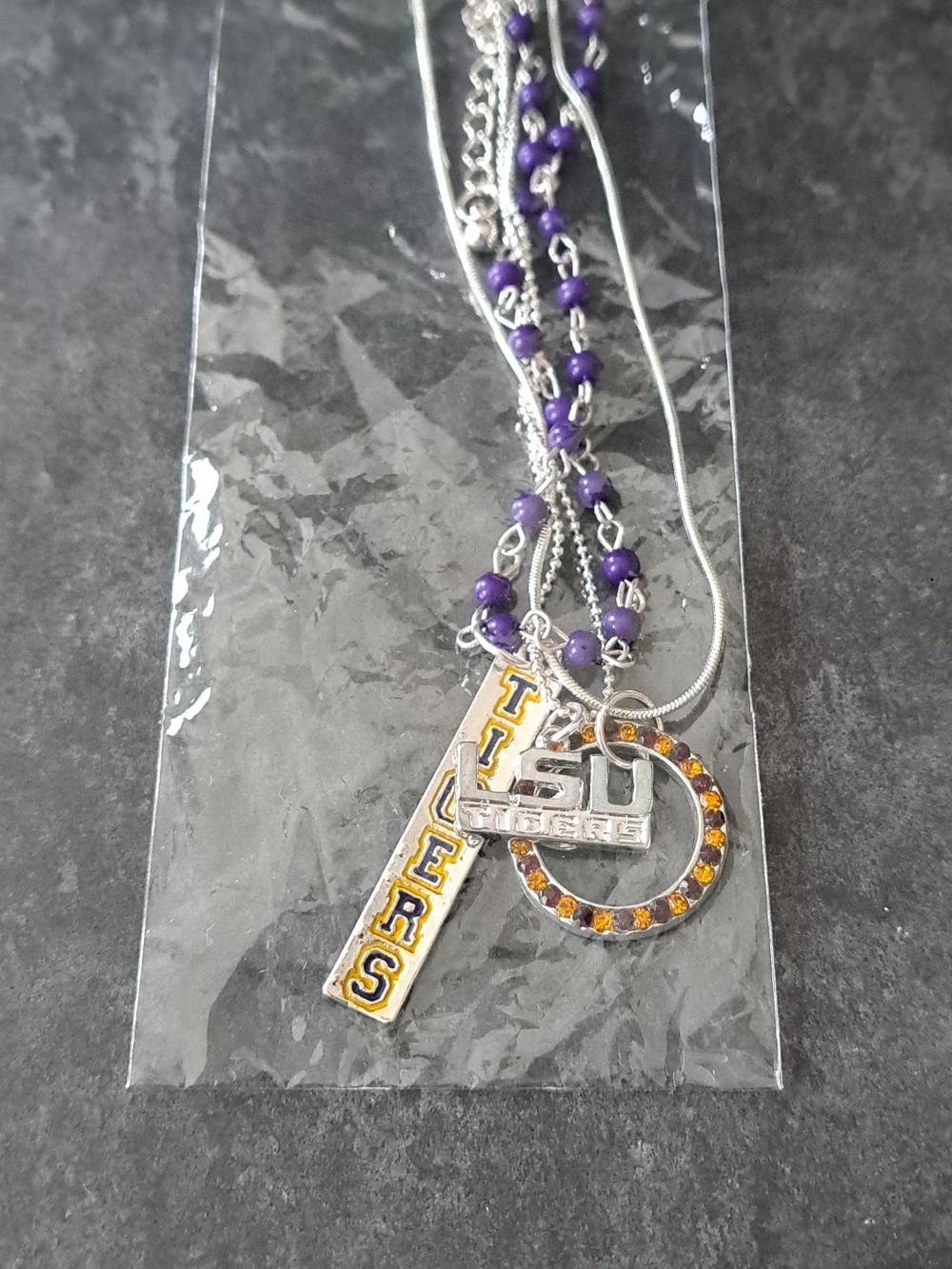 Officially Licensed LSU Multi-Chain Pendant Necklace